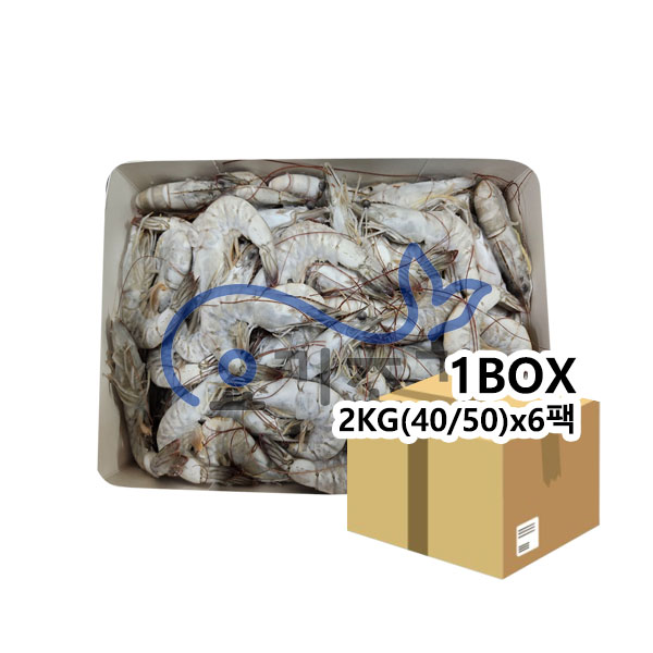 사우디 흰다리새우 2KG(40/50)X6팩 (팩당 25,150원)