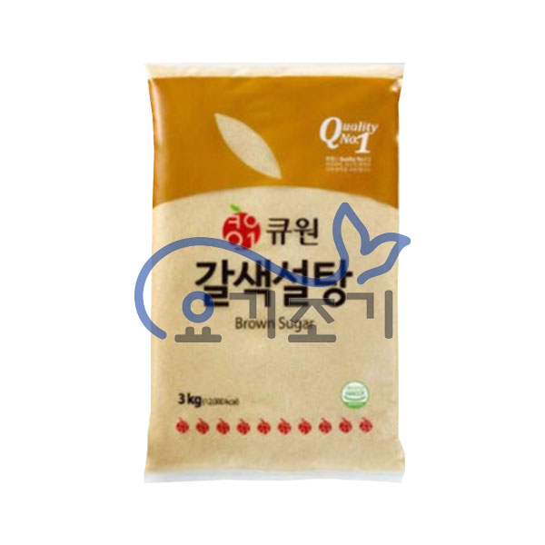 큐원 갈색설탕 흑설탕 3kg